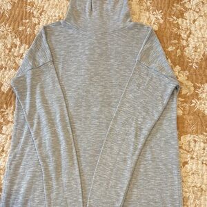 J. Crew Vintage Fleece Turtleneck sweater in Soft Gray